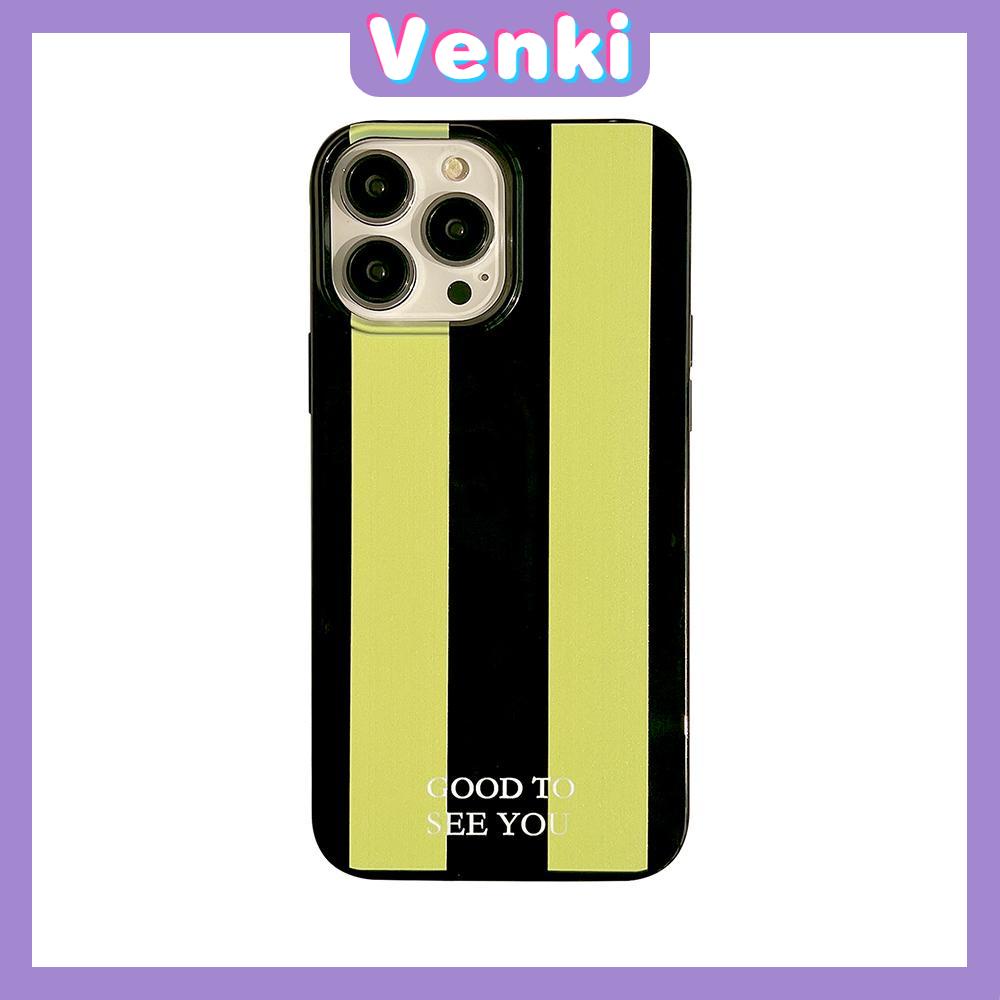 Case For iPhone 14 Series TPU Soft Case Green-black Stripes Glossy Candy Case Camera Protection Shockproof For iPhone 14 13 12 11 Plus Pro Max 7 Plus X XR