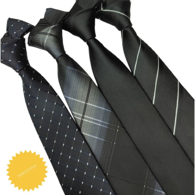 dasi hitam dasi panjang simpul manual dasi kantor pria hitam motif