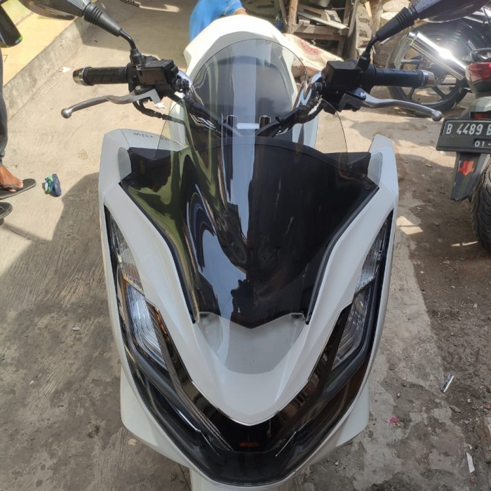 visor pcx 160 jenong 3MM - windshield pcx 160 jenong presisi - smoke thailand, pcx160 jenong