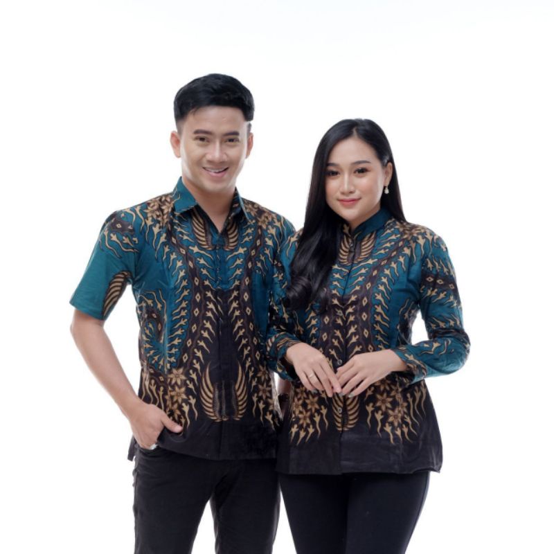 couple batik keris hijau original hilmi super seragam batik pilihan batik pasangan suami istri busui