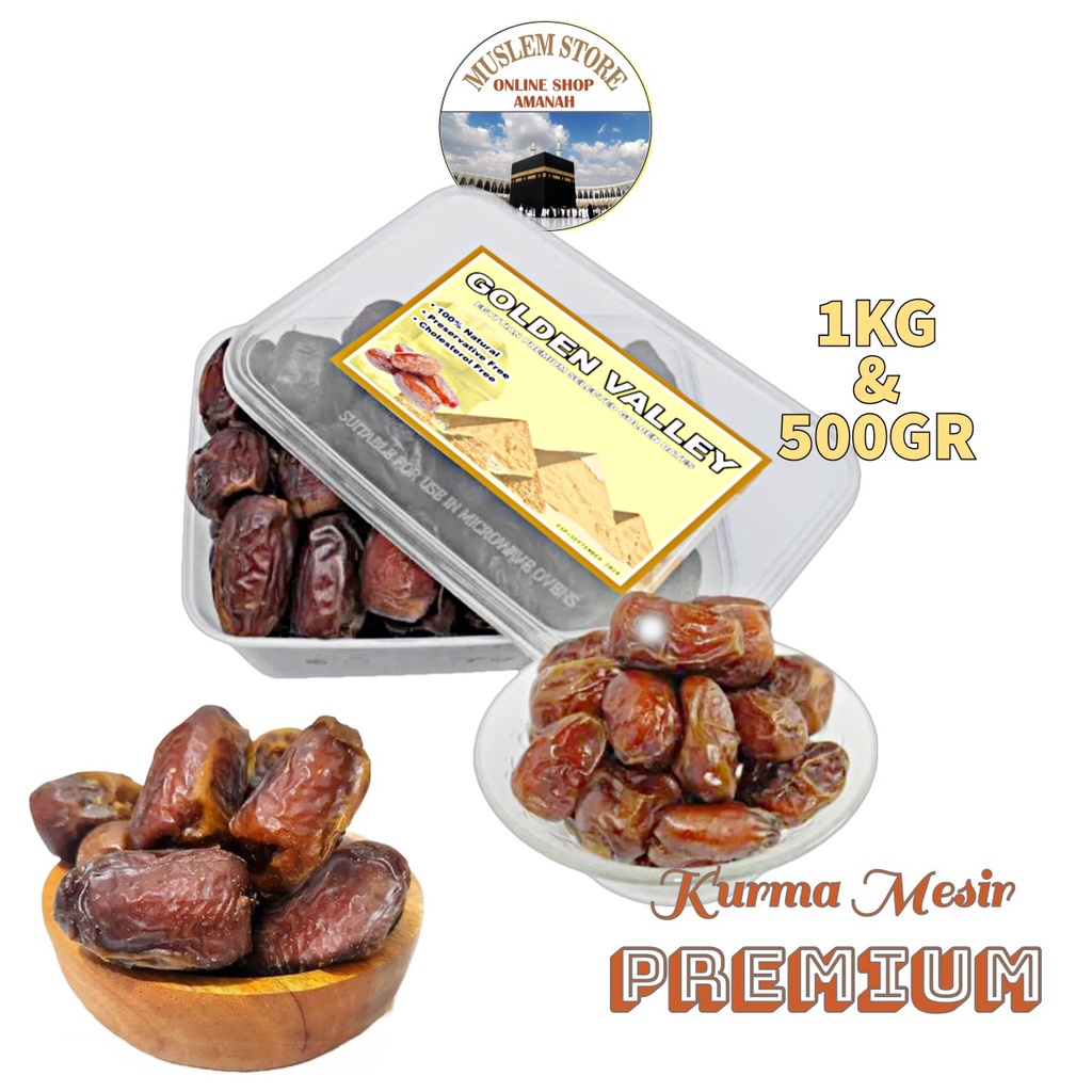 kurma madu mesir 1kg+ box mika