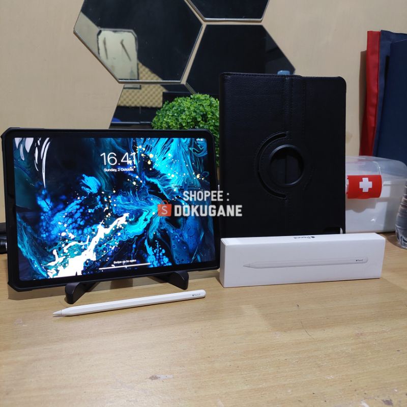 iBox iPad Pro 11 + Apple Pencil gen 2 64gb wifi bekas second preloved bonus casing