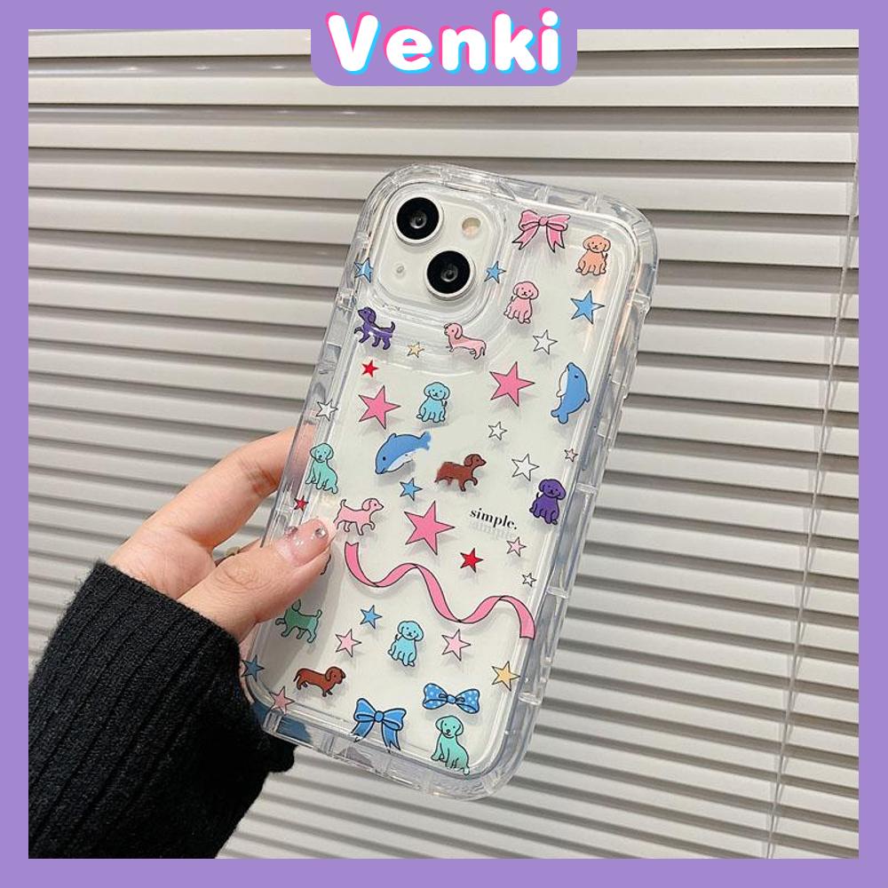 Case For iPhone 14 Pro Max TPU Soft Jelly Airbag Case Cartoon Cute Animals Clear Case Camera Protection Shockproof For iPhone 14 13 12 11 Plus Pro Max 7 Plus X XR