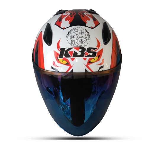 Helm Dewasa Half Face MLA DJ MARU Motif Kaca Blue Untuk Pria Dan Wanita Dewasa SNI COD