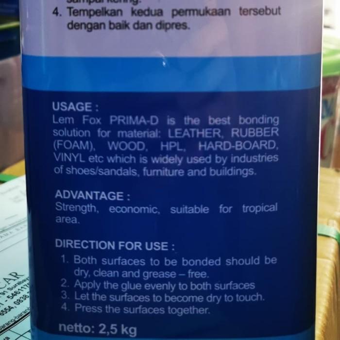 

Lem fox kuning Prima D 2500gram