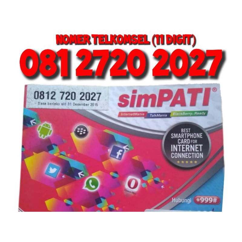 NOMER CANTIK TELKOMSEL 11 DIGIT MIRROR 2720 2027