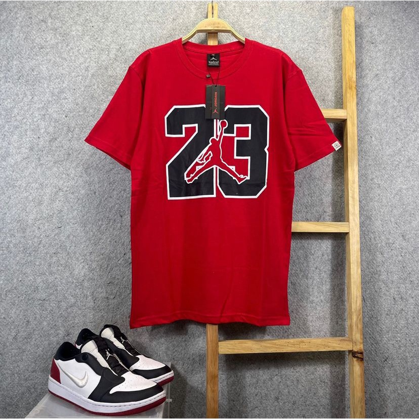 KAOS TSHIRT AIR JORDAN NBA MERAH LENGAN PENDEK MIRROR FULLTAG