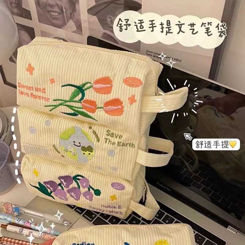 ▩∈Sera Sera Tempat Pensil Jepang Lucu Niche Bernilai Tinggi Non-tabrakan Kotak Pensil Mahasiswa Multi-fungsional Kapasitas Besar Kotak Alat Tulis