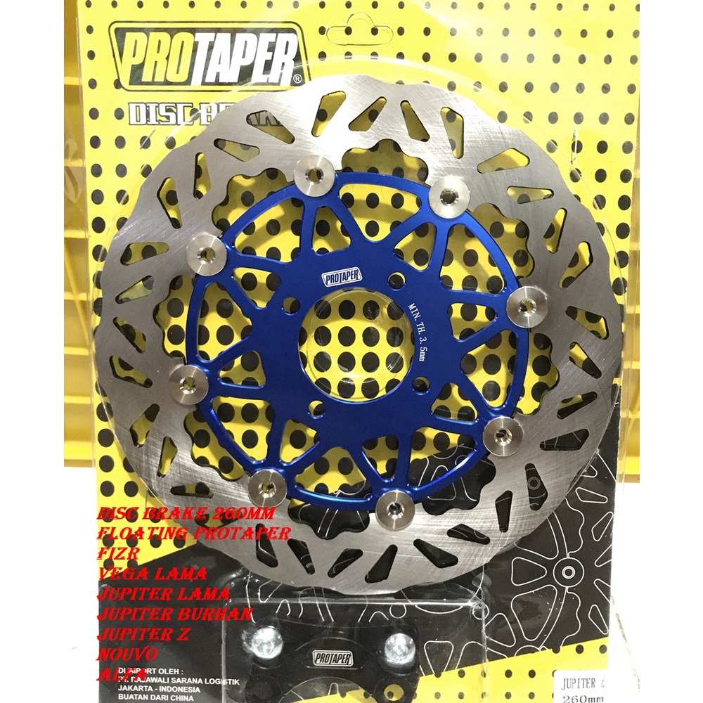 DISC BRAKE FLOATING JUPITER-VEGA-FIZR-ALFA-NOUVO 260MM COPIAN PSM PIRINGAN DEPAN FLOATING NOUVO ALFA JUPITER Z FIZR VEGA  UKURAN 260MM PROTAPER