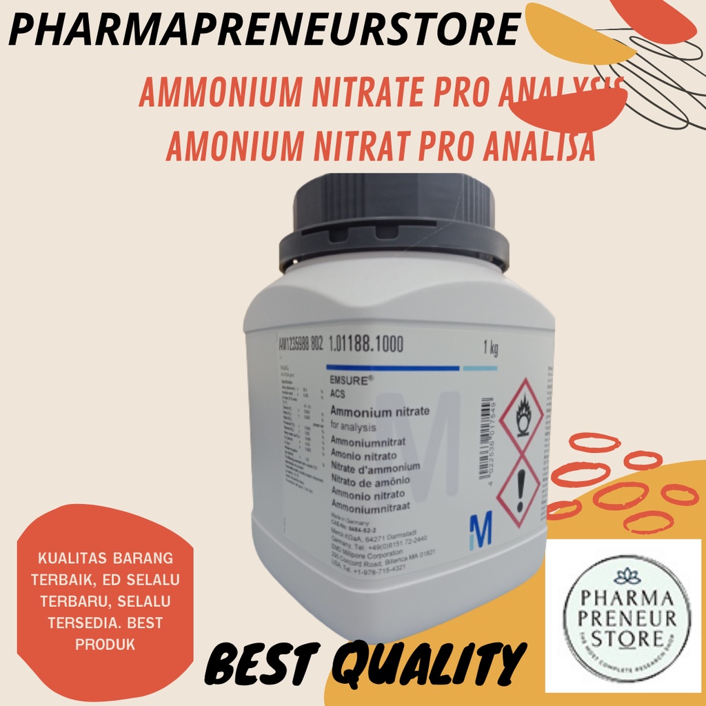 AMMONIUM NITRATE / AMONIUM NITRAT PRO ANALISA 50 DAN 100 GRAM MERCK BEST QUALITY