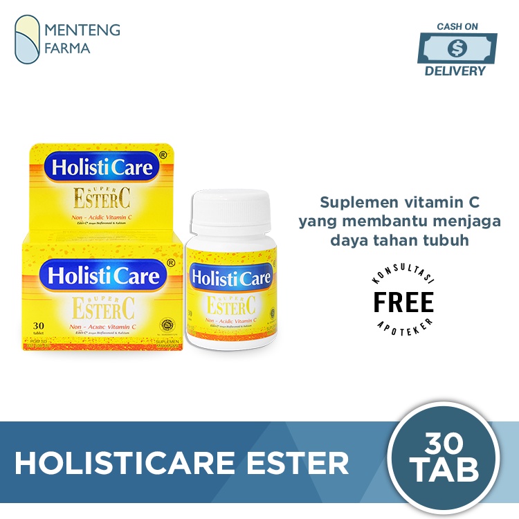 Holisticare Ester C 30 Tablet - Suplemen Vitamin C &amp; Daya Tahan Tubuh