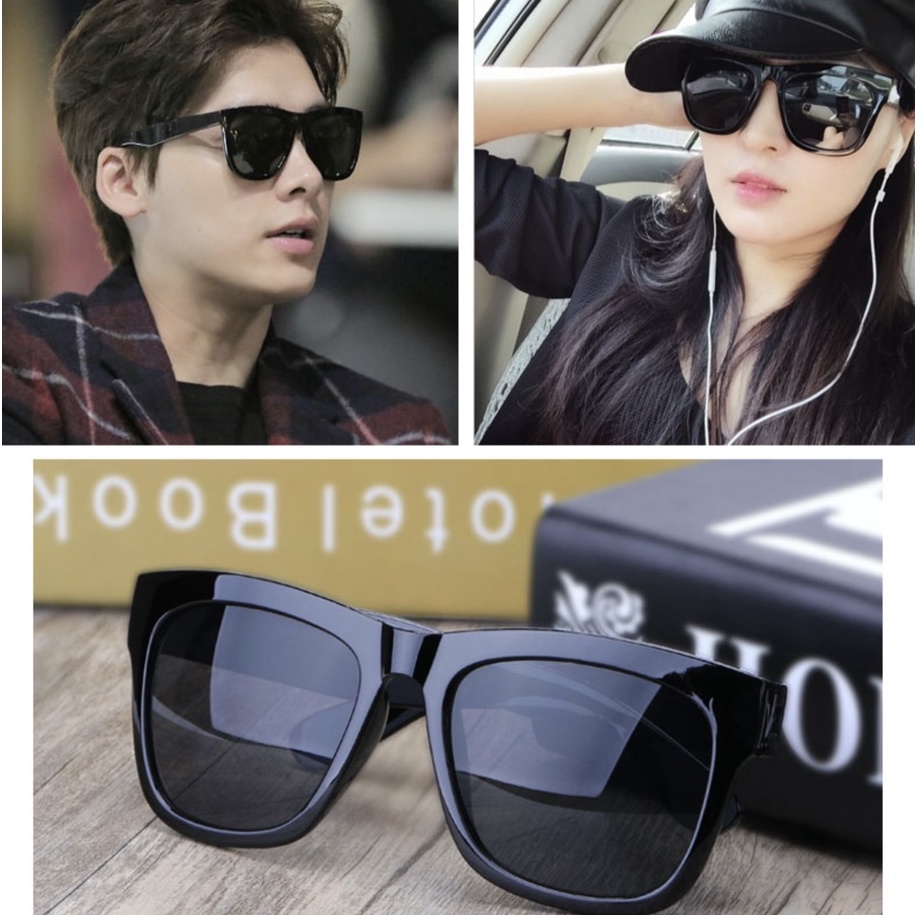 FAB Kacamata Hitam Korean Fashion  Wanita/Pria Square Sunglass unisex