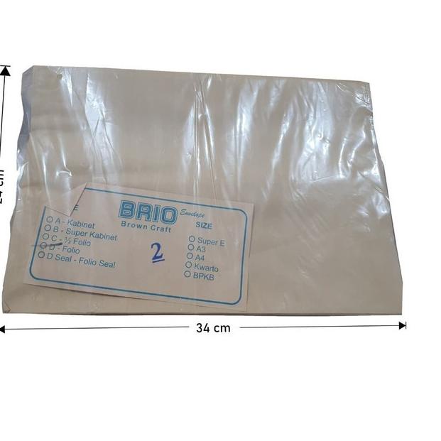 

FREE ONGKIR!Amplop Coklat Ukuran Folio 1 Pack Isi 100 Lembar|KD7