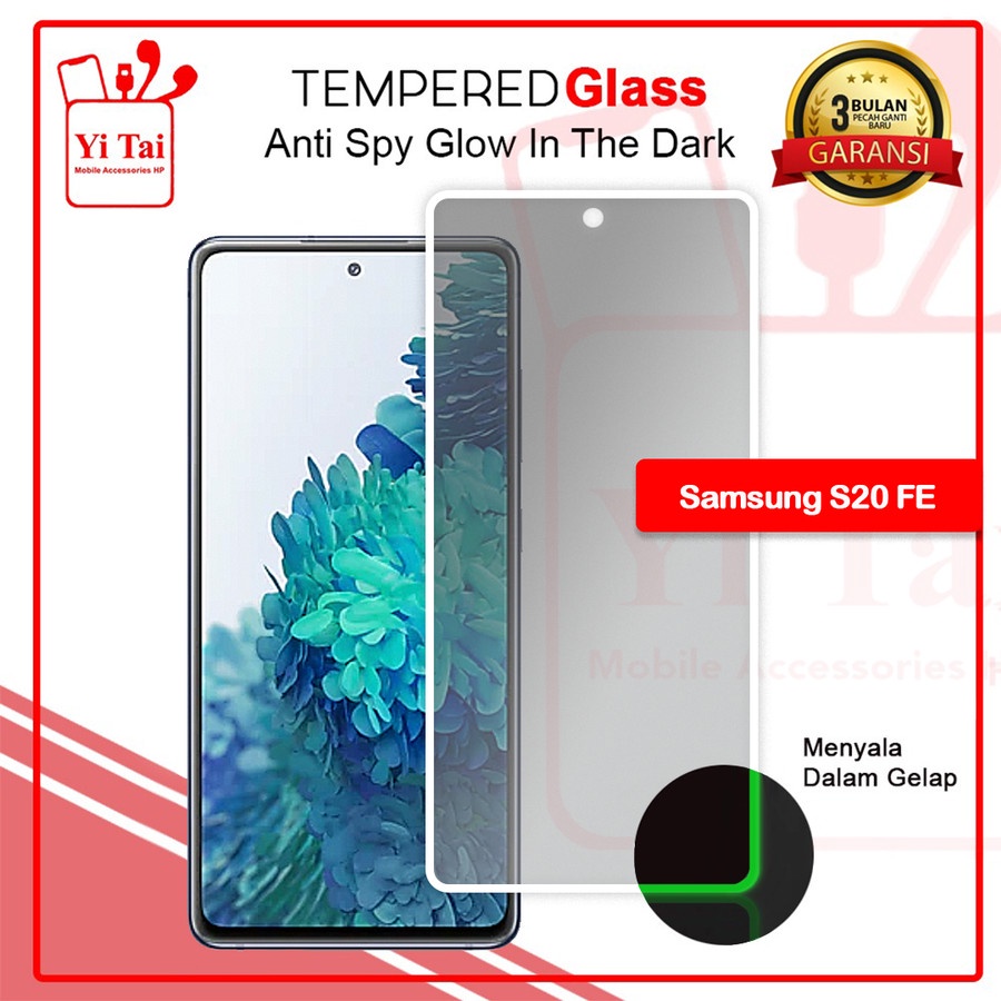 YI-TAI TEMPERED GLASS PREMIUM SPY GLOW IN THE DARK SAMSUNG NOTE 10 LITE SAMSUNG S10 LITE SAMSUNG S20 FEWHITE_CELL