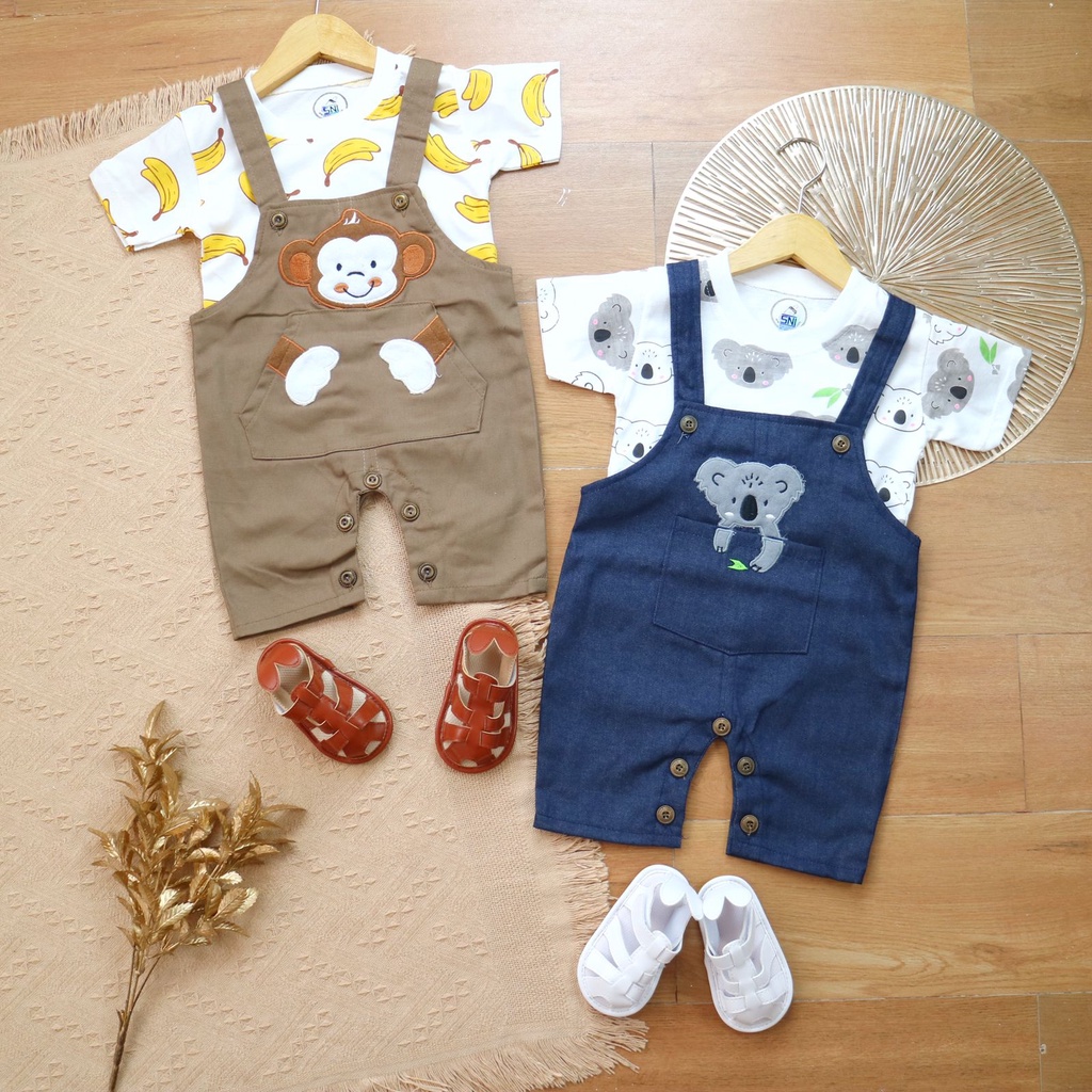 BARU! LIK001 - 2in1 Overall fashion Lion Singa bayi cowok laki-laki baju kodok Pergi Jalan Casual