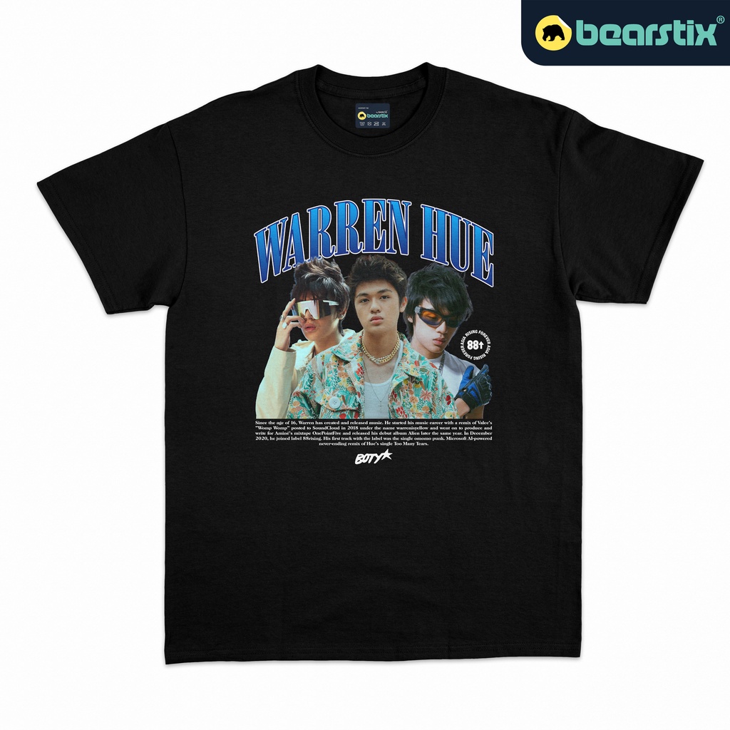 BEARSTIX - Rap Tee Warren Hue - Kaos Bootleg Warren Hue - Kaos BOTY - Baju 88 Rising - Kaos HITC Jak