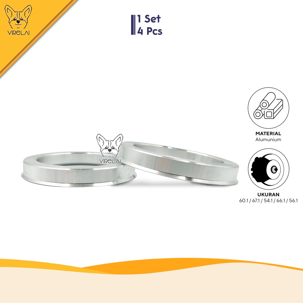 [1 SET 4 PCS] Hub Center Ring Velg / Wheel Hub Centric Rings