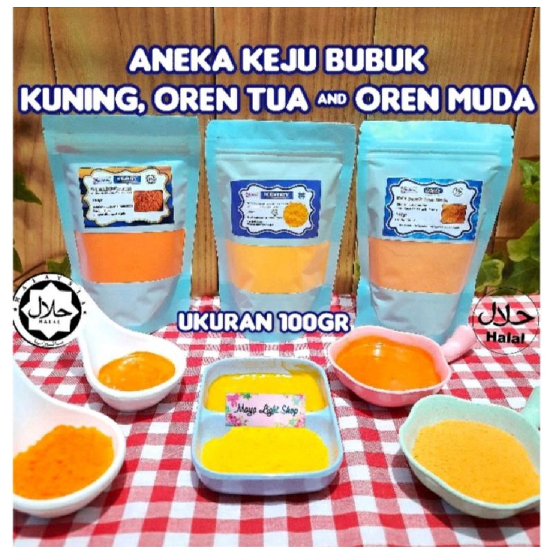 

Kerry cheese powder 100gr keju bubuk saus keju bumbu tabur keju kuning dan keju oren terenak