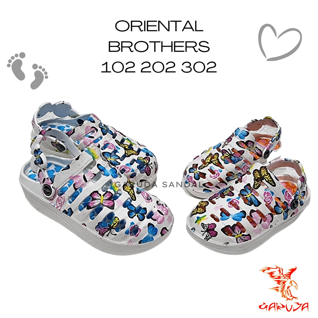 Sandal Baim Anak ORiental Brothers 202 PHYLON EVA motif KUPU 30-35