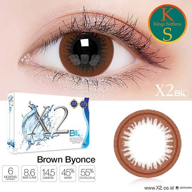 Softlens X2 Bio Black Shakyra & Brown Byonce Normal / Softlens X2 Bio
