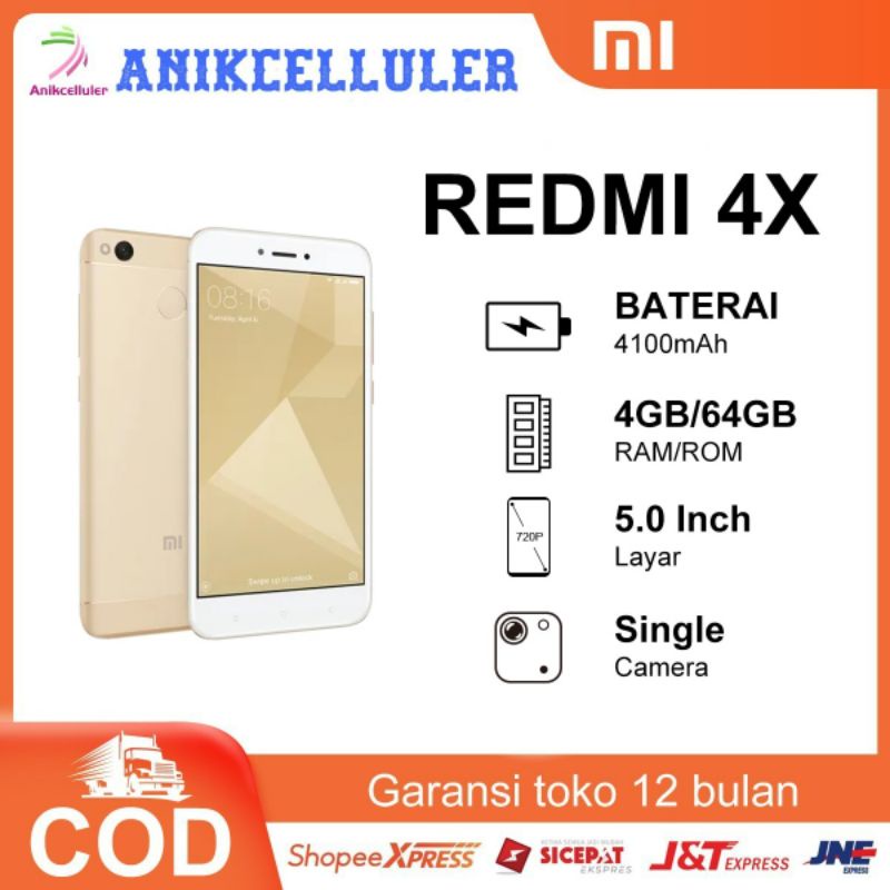 HP Xiaomi Redmi 4x Ram 4GB ROM 64GB Android smartphone