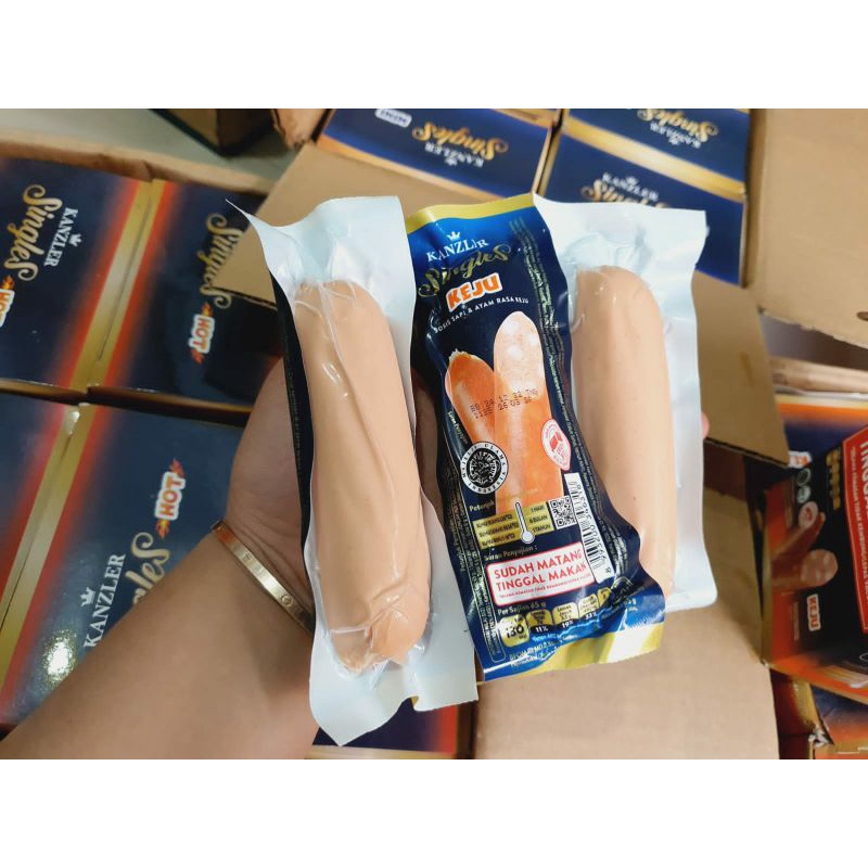 

sosis kanzler single 65gr/sudah matang tinggal makan
