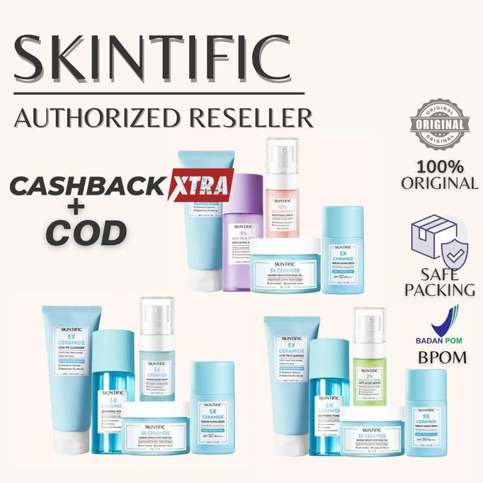 SKINTIFIC Face & Skincare / Glowing / Acne / Repair Barrier set -Paket