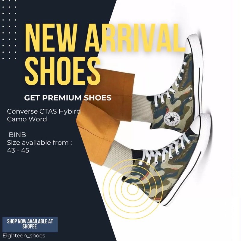 Converse CTAS Hybrid Camo Wordmark Hi Light Field Surplus