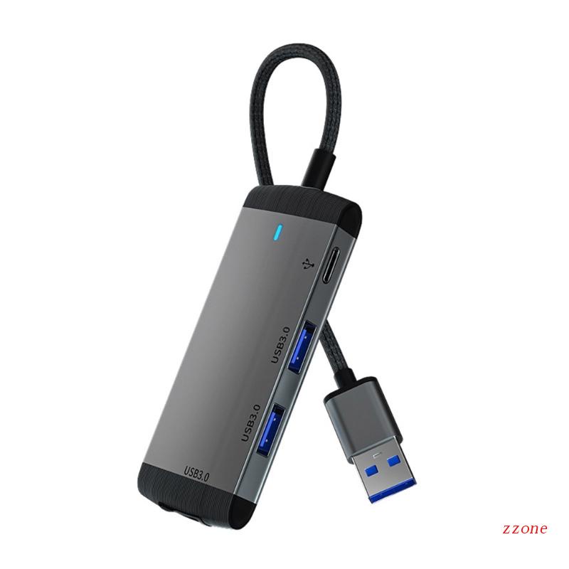 Zzz Hub Splitter USB 3.0 Tipe-C 5Gbps Multifungsi Untuk Laptop