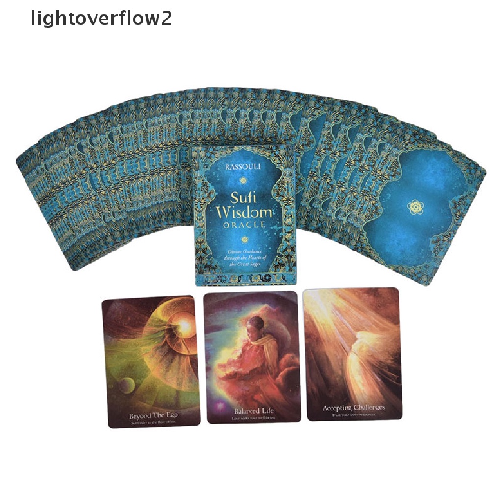 (lightoverflow2) Sufi Wisdom Oracle 44 Kartu Tarot Untuk Permainan Pesta