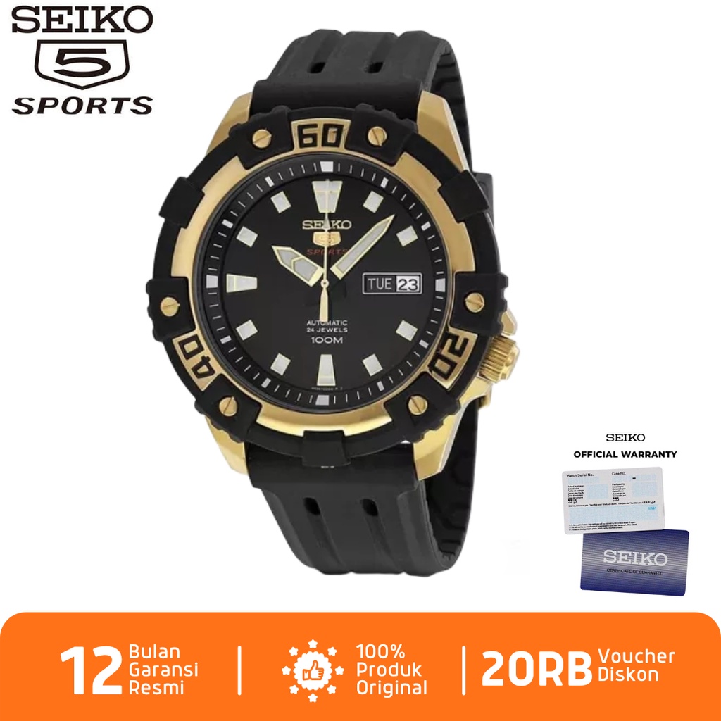 Seiko 5 Sports SRP478 Jam Tangan Pria Seiko 5 Automatic SRP478K1 Rubber Strap