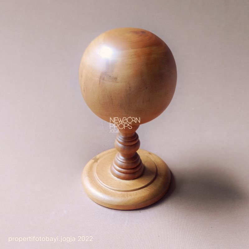 manekin kepala kayu ukuran newborn