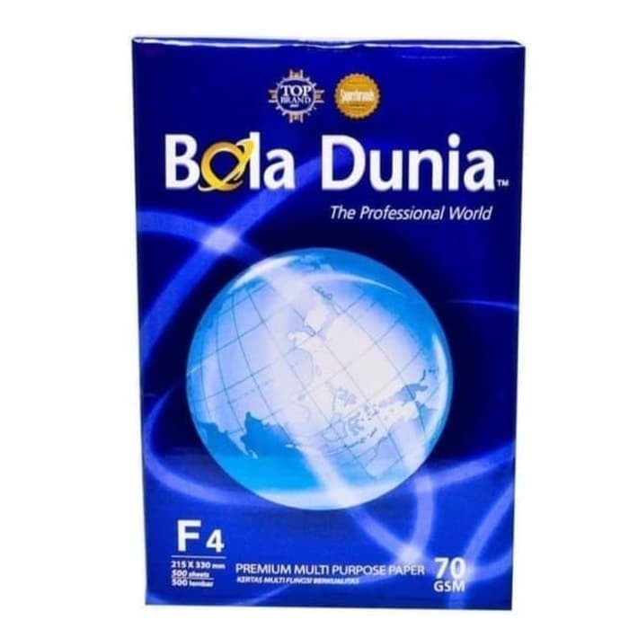

KERTAS HVS BOLA DUNIA F4 70 GRAM KERTAS BERKUALITAS DAN BAGUS