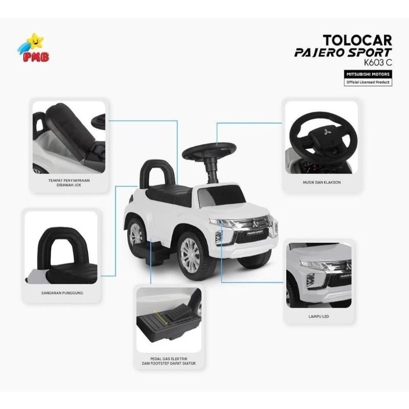 Mobil aki anak murah charger cas model pajero sport jeep tolo car mobilan tunggang ride on dorong