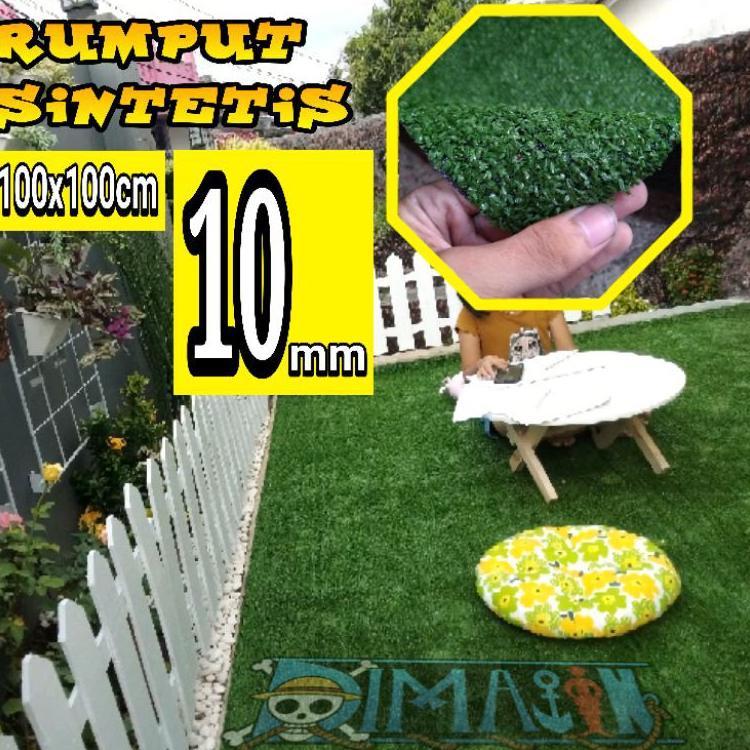 SY.18Oc22ᴼ ‣ Rumput Sintesis 10mm Uk. 1x1m Dekorasi Outdoor Indoor Dinding