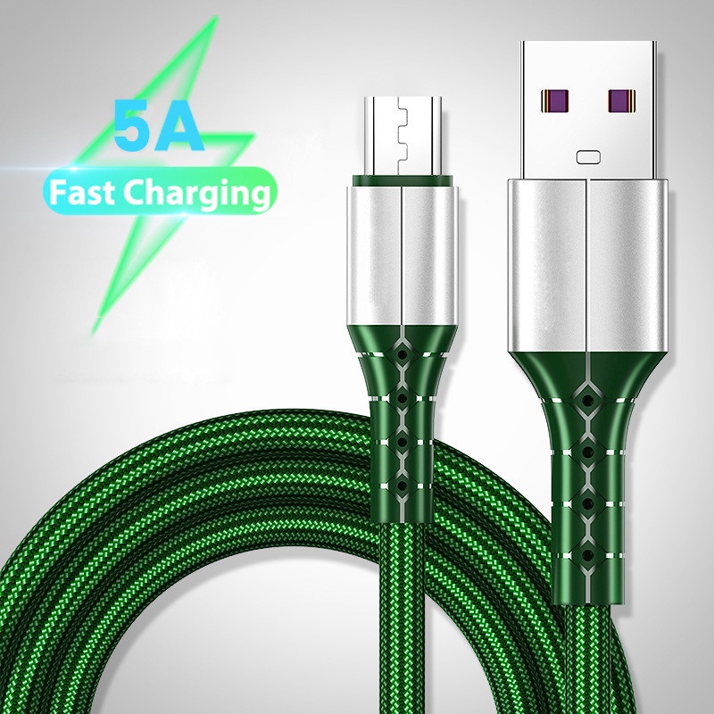 Kabel Data / Charger Micro USB Tipe-C 5A Fast Charging Untuk Handphone