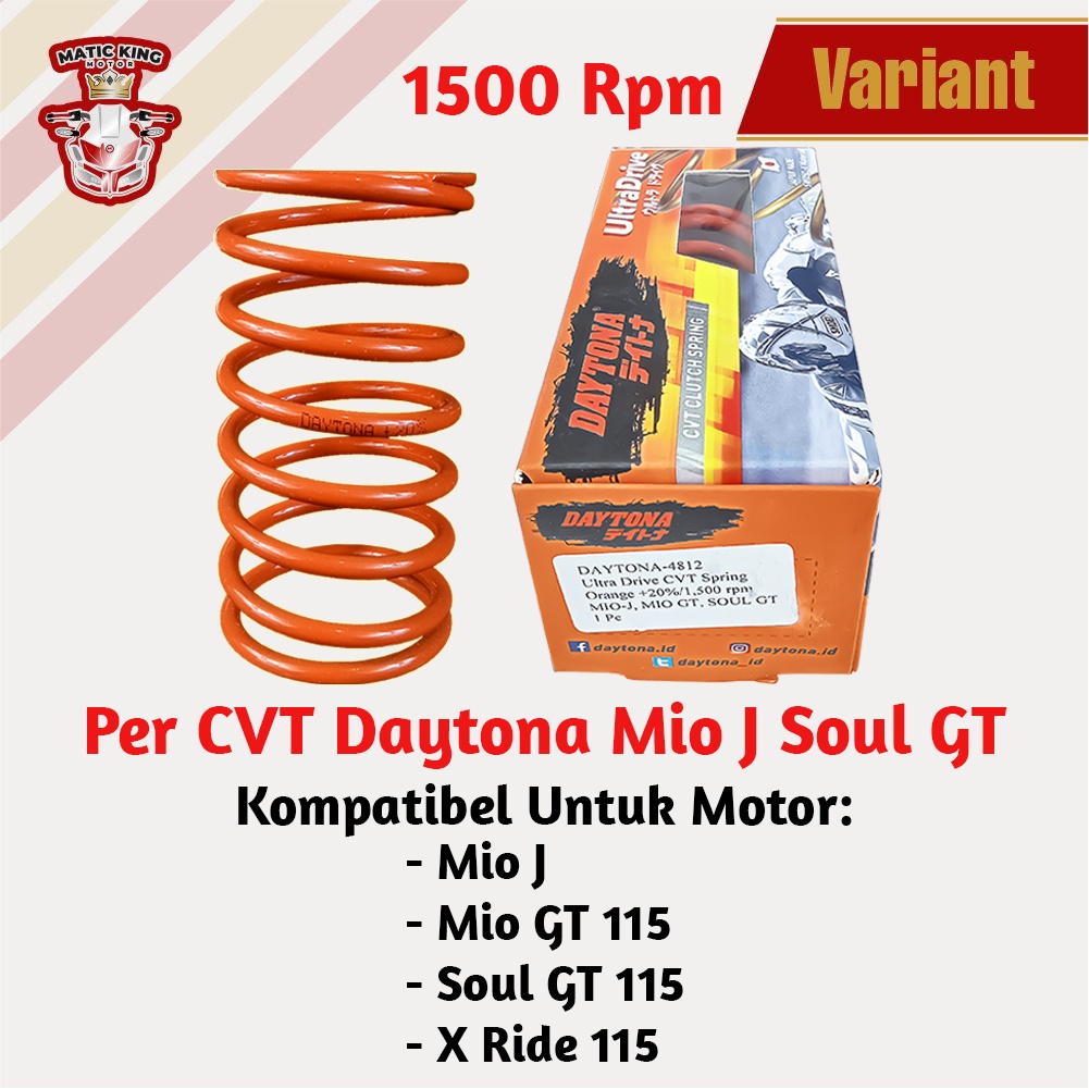 Per CVT Mio J Soul GT X-Ride Fino Fi 115 cc DAYTONA Racing 1500 RPM