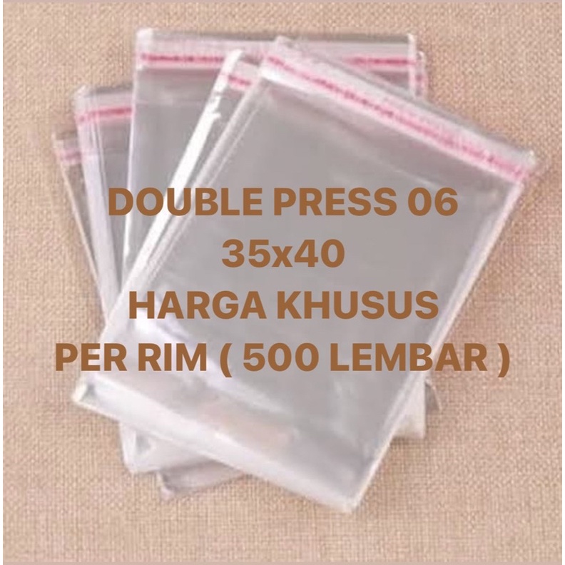 500 PCS | 35x40 06 1 RIM PLASTIK OPP SEAL TEBAL BAJU DISTRO