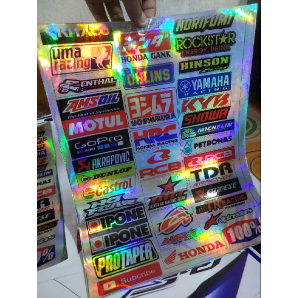 Stiker Sponsor Pack Logo Racing Isi 20-25 pcs