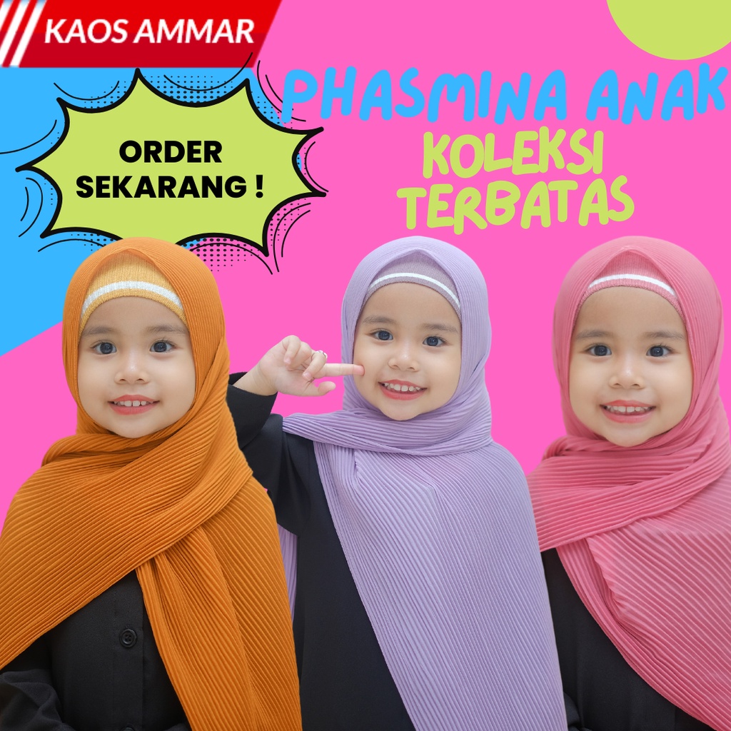 Jilbab anak Kerudung hijab Instan Pasmina anak pasmina instan jilbab anak sekolah kain ceruty babydo