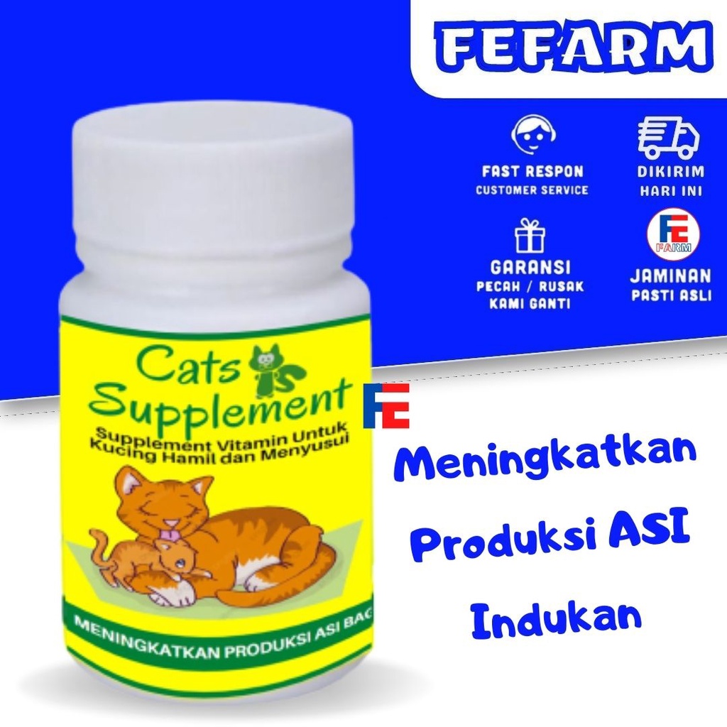 SUPLEMEN KUCING PELANCAR AIR SUSU INDUKAN KUCING FEFARM