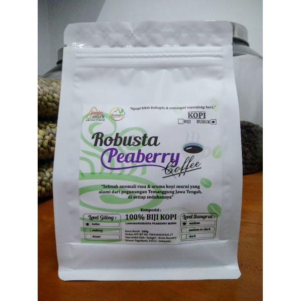 

Kopi Lanang Sadagiri Robusta Peaberry Coffee 200g