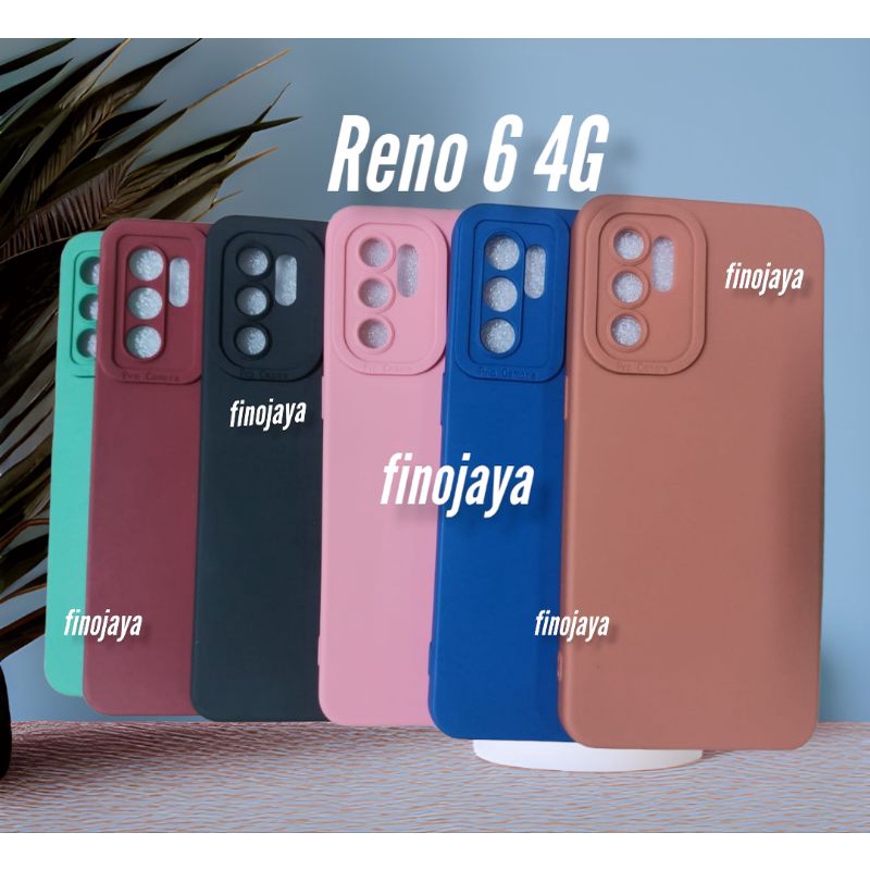 Case Macaron Reno 6 4g silikon Casing Selicon Softcase Pelindung Pro Camera