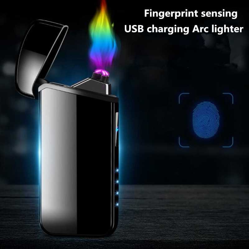 (BISA COD) Korek Api Elektrik Fingerprint Touch Sensor LED Plasma - ACL8 /JL706