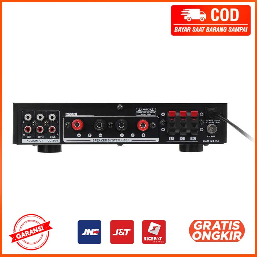 Audio Amplifier Bluetooth EQ Karaoke FM 2000W AV-338ST