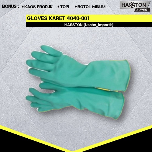 Sarung Tangan Hijau Karet Hasston 4040-001 Original Gloves Karet Hasston Sarung Tangan Super Nitrle 