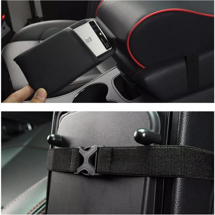 Bantal Mobil Compact Memory Foam Kulit MBTECH bantal siku sandaran tangan mobil arm rest handrest Universal