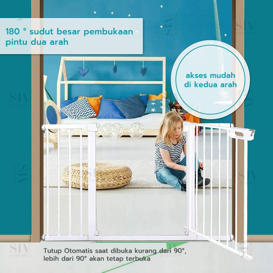 75-84 cm Baby Safety Gate Pagar Pintu Bayi Penghalang Pintu Bayi Pagar Tangga Bayi Pagar Pengaman Bayi Pintu Tangga Pengaman PREMIUM ORIGINAL