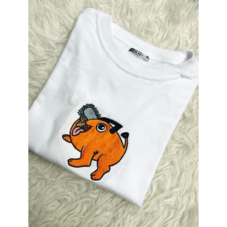 Tshirt Pochita Embroidery Anime Manga Chainsaw Man Premium Unisex