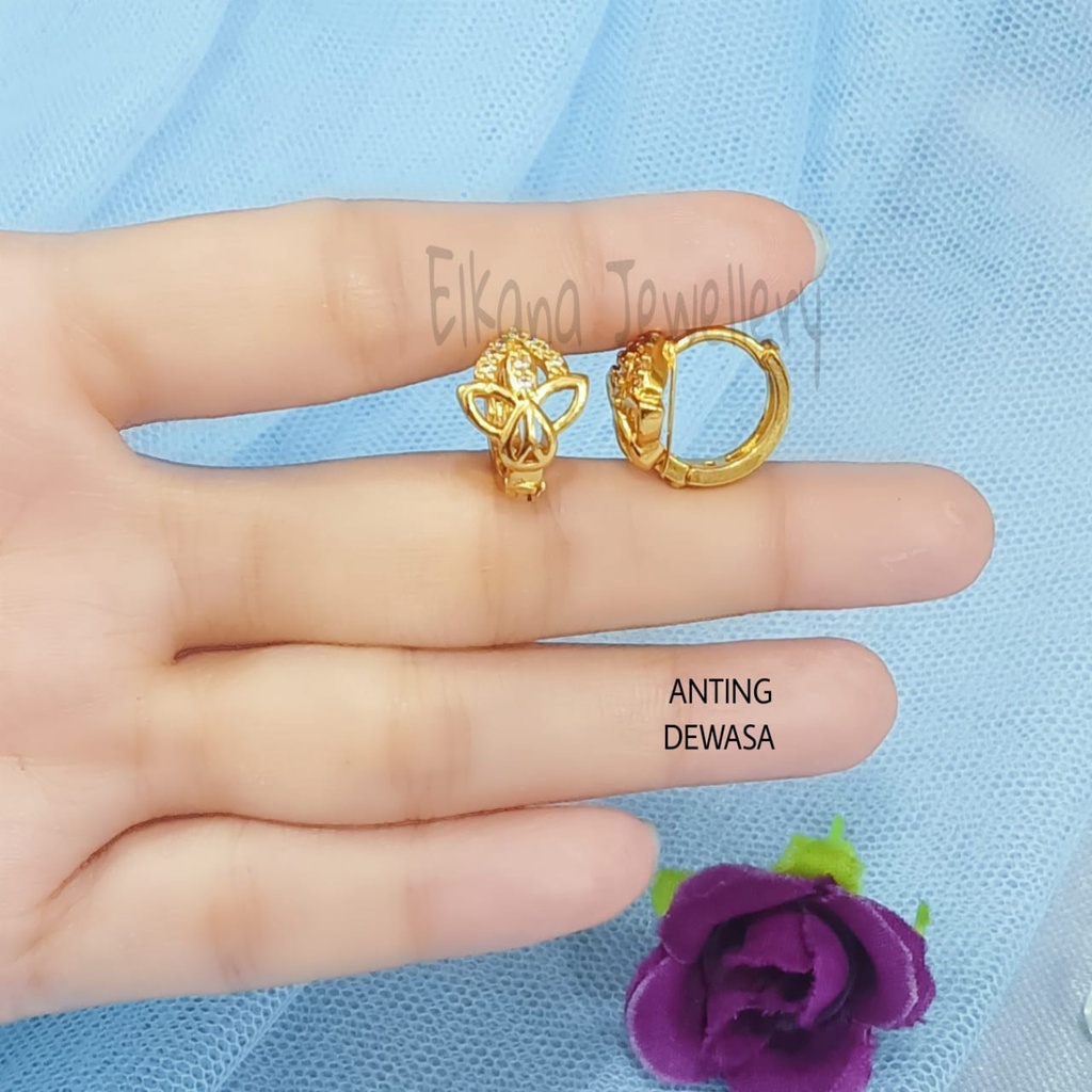 SET DEWASA PERMATA ZIRCON Perhiasan super berkelas korea anti karat dan anti luntur